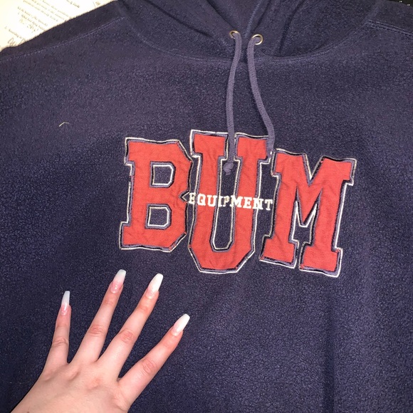 bum equipment vintage dress/ hoodie blue red - Picture 2 of 4